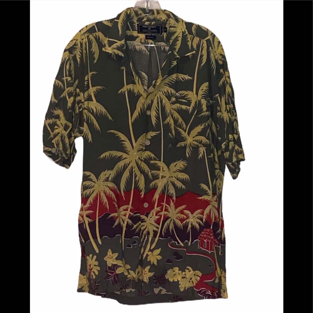 Vintage Ralph Lauren Rayon Hawaiian Shirt Med